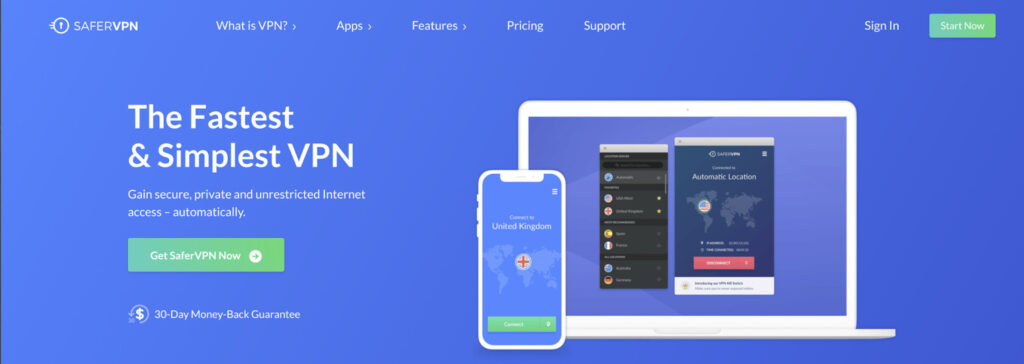Tiến hành tải xuống phần mềm SaferVPN 